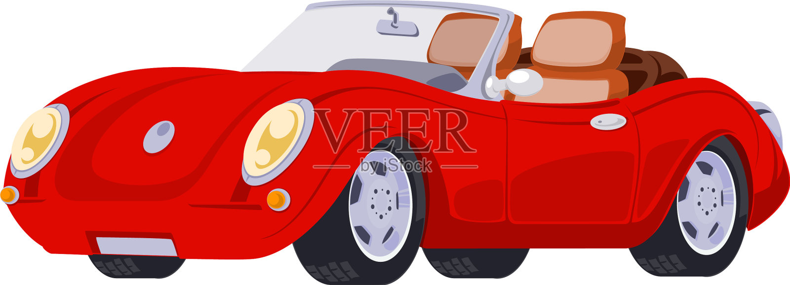 红色跑车存货设计元素图片