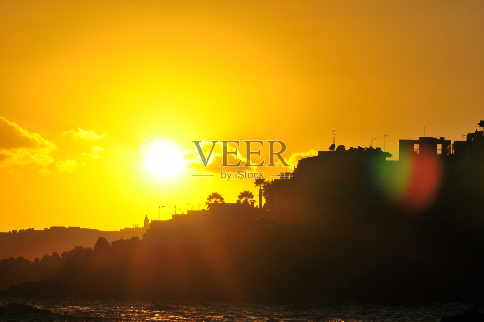 大西洋上的日落照片摄影图片