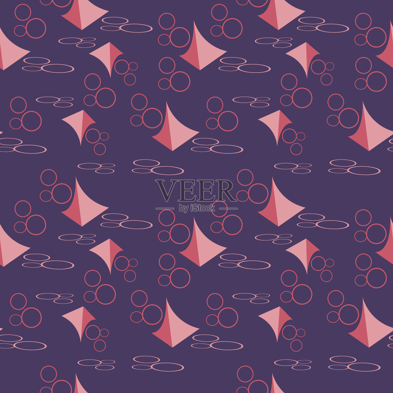 抽象无缝彩色几何图案插画图片素材