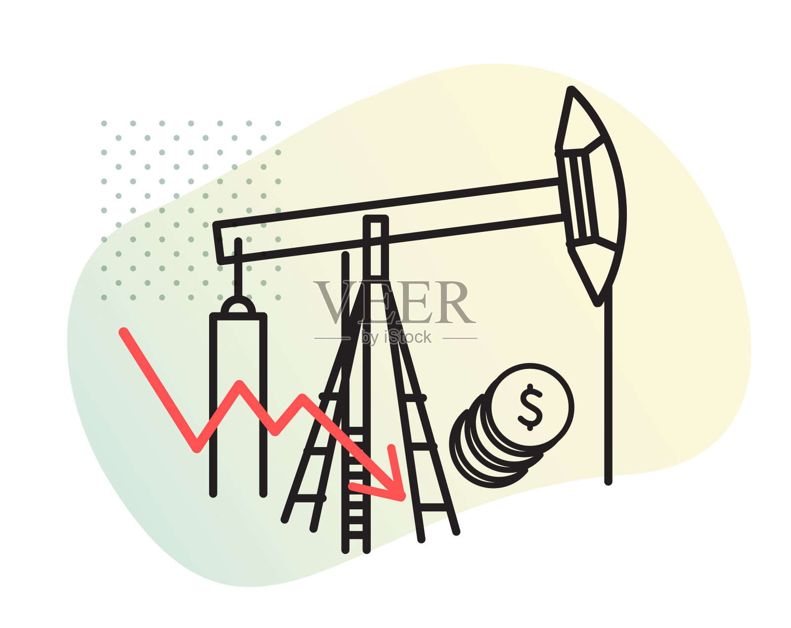 油价暴跌-股票插图插画图片素材