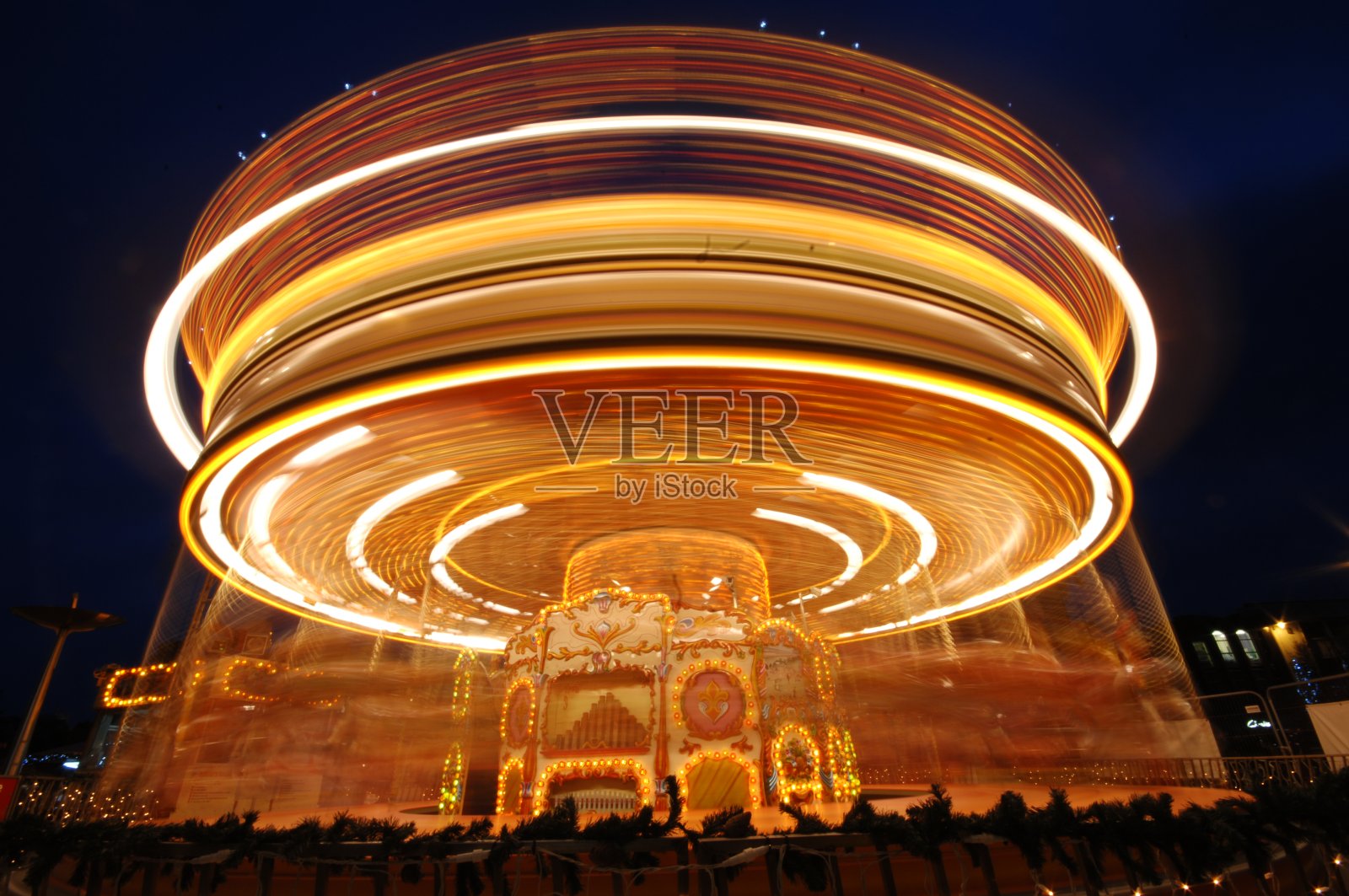 旋转木马长时间曝光照片摄影图片