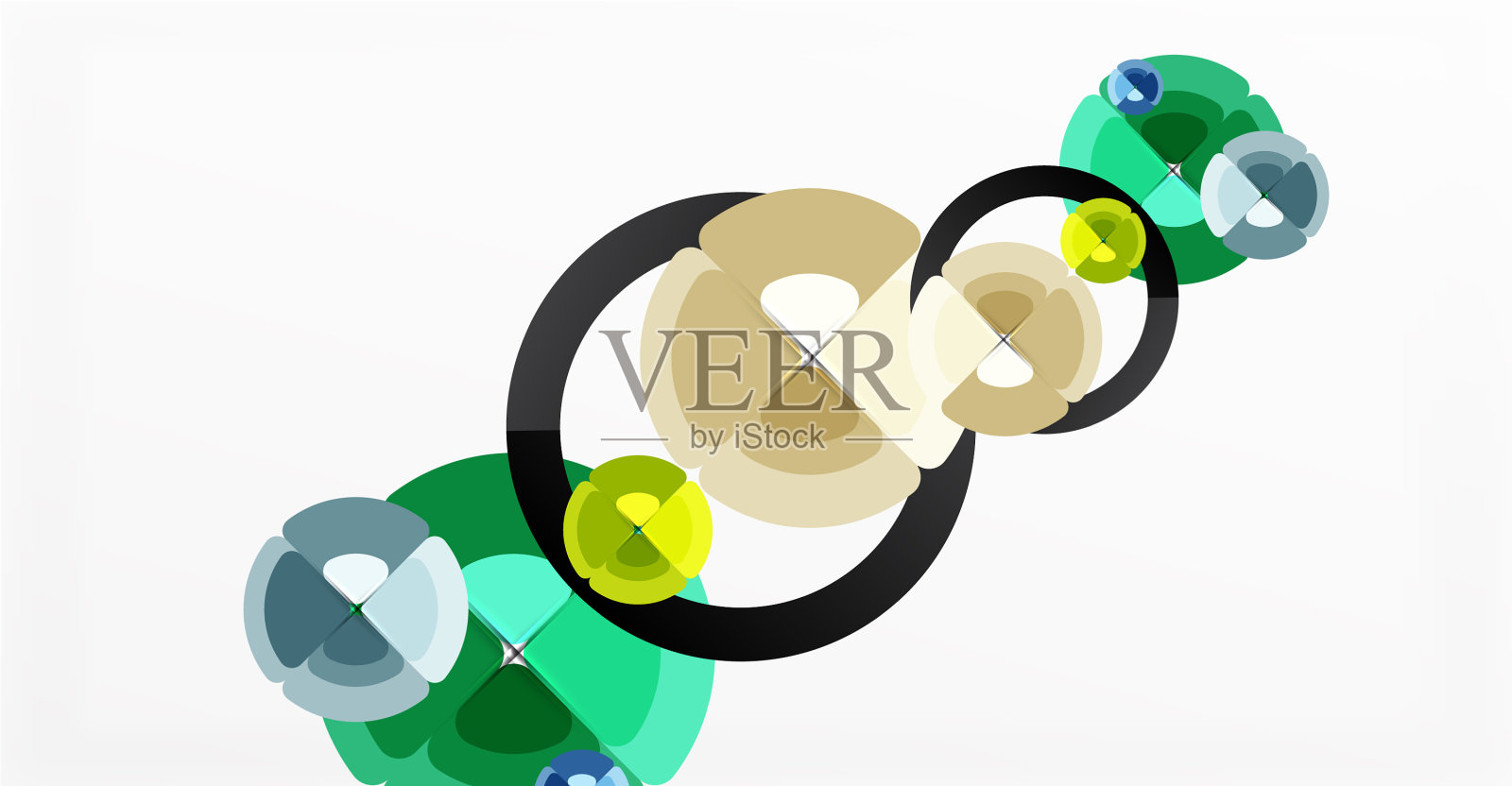 抽象背景时尚色圈插画图片素材