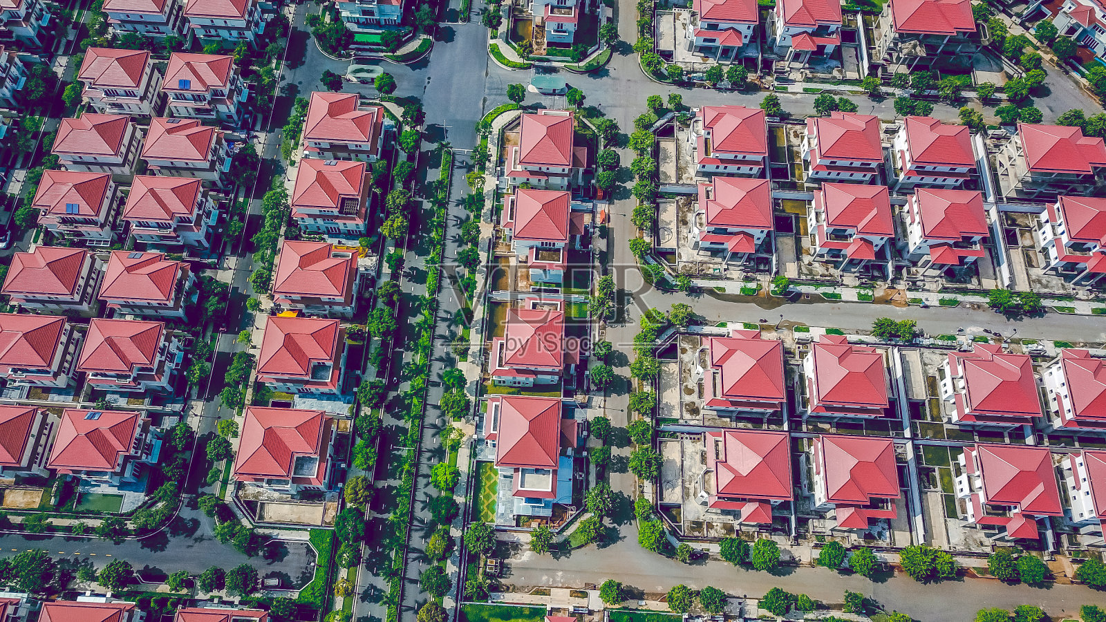 越南胡志明市2区正在建设的萨拉新城市俯视图照片摄影图片