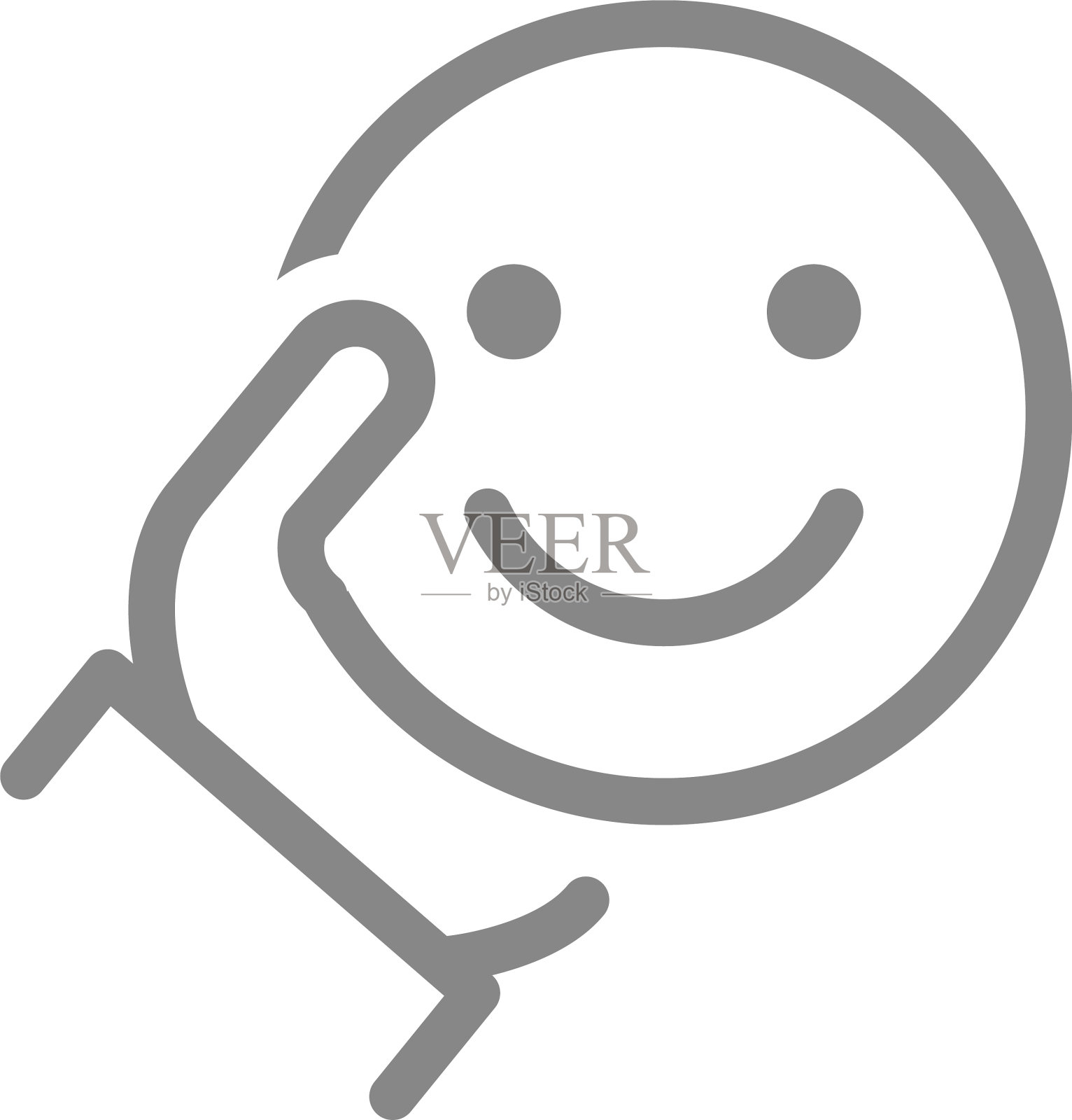 人类抱着开心的表情线分享一个好图标图标素材