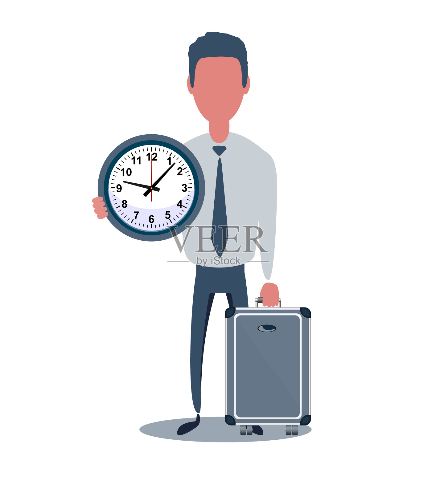 新潮的商人或职员男性角色插画图片素材