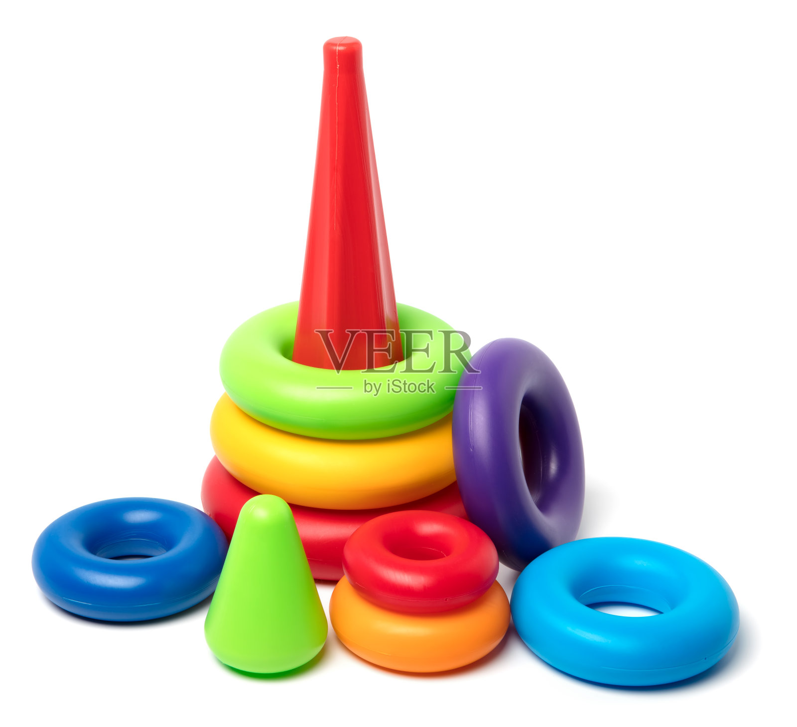 金字塔玩具孤立在白色照片摄影图片