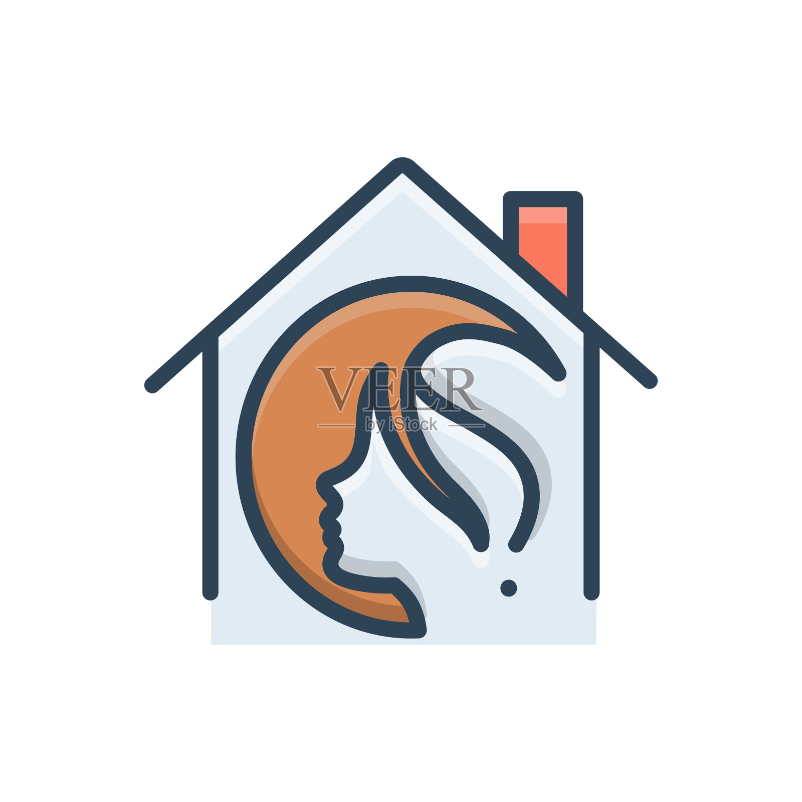 沙龙在家里插画图片素材