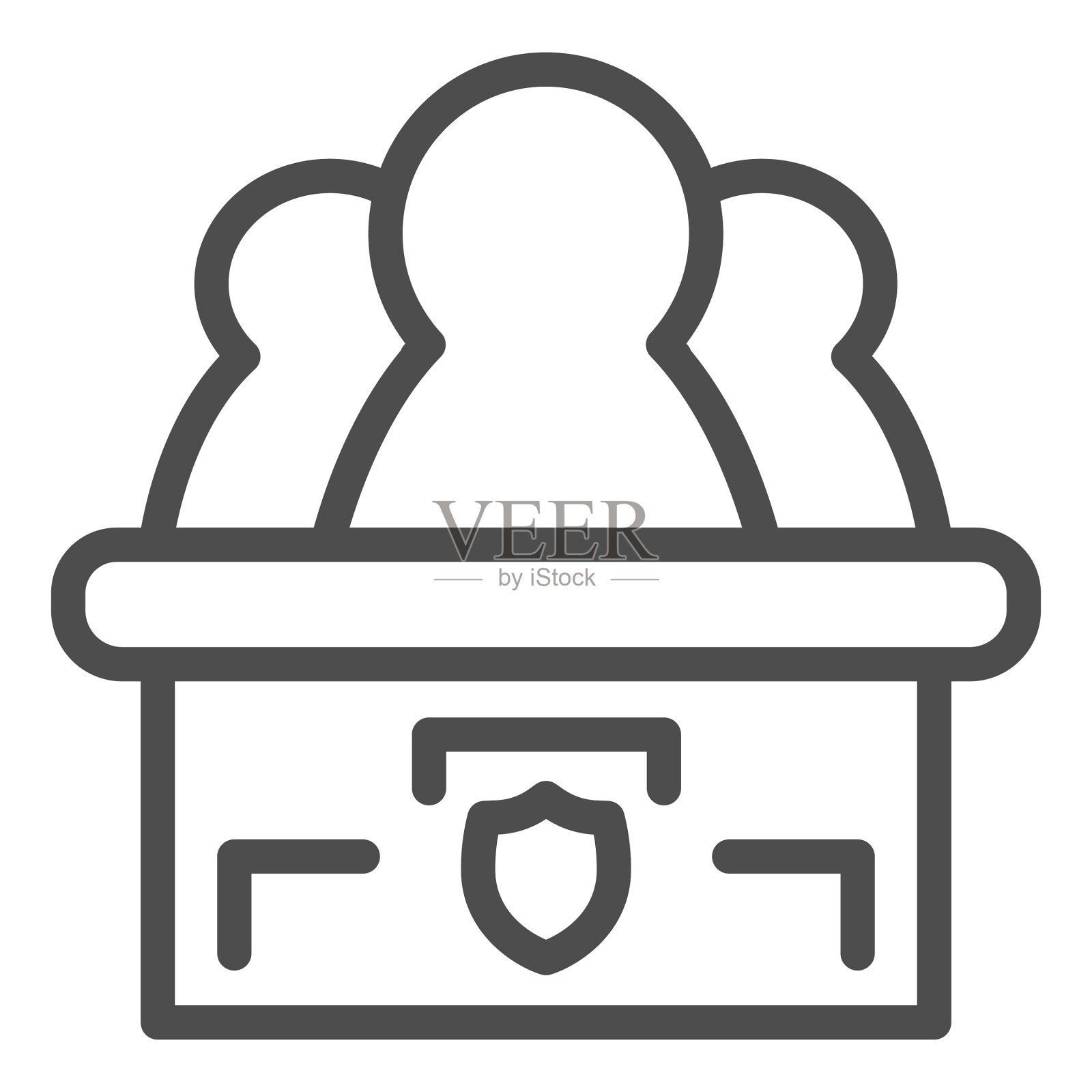 尊敬的陪审团代表三位插画图片素材