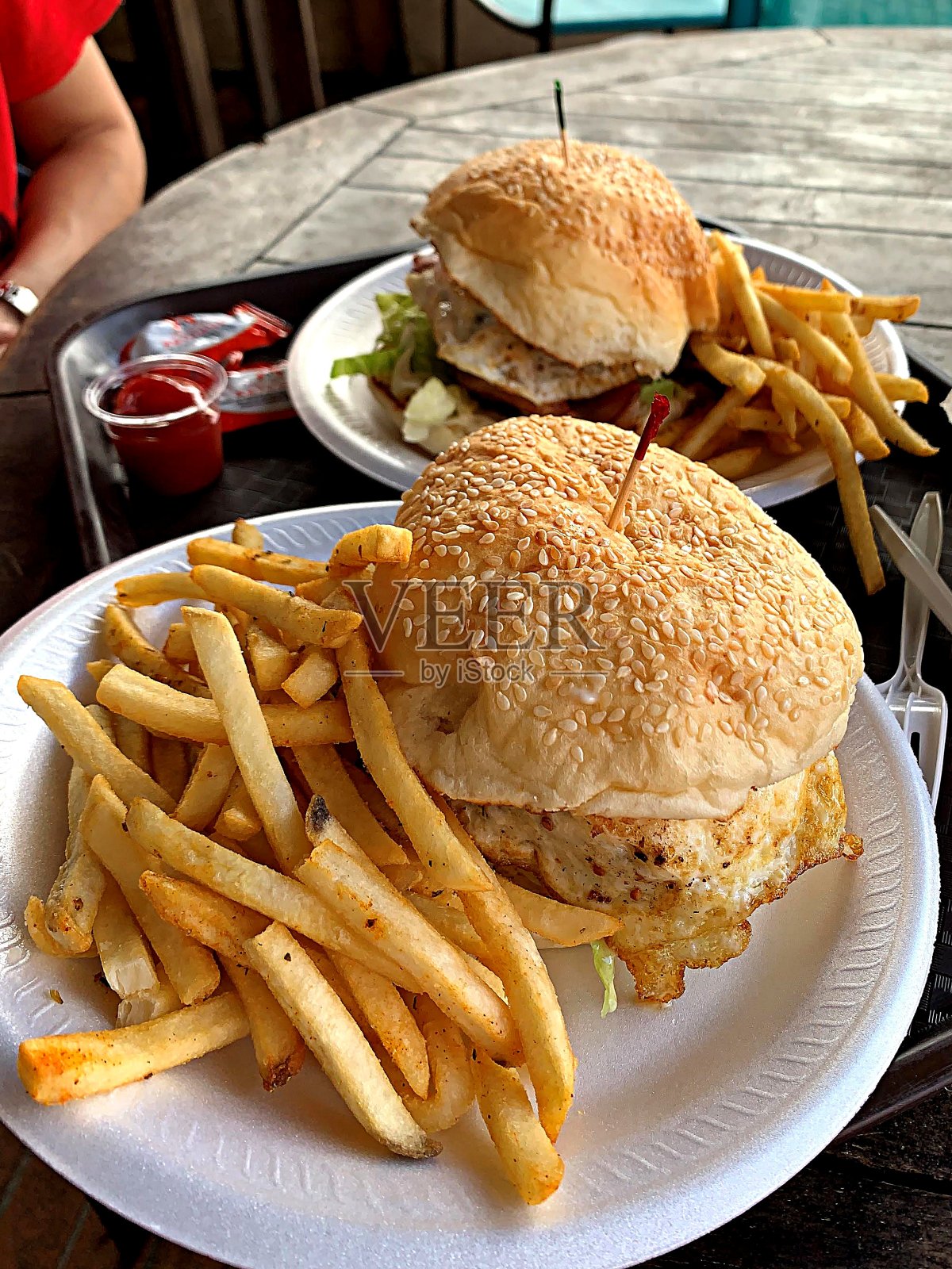 在关岛的各种午餐。照片摄影图片