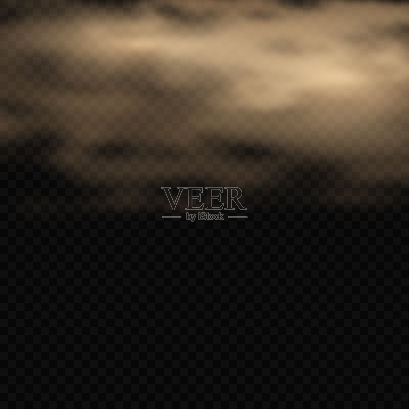 雾或烟隔离透明特效。暗矢量云雾，薄雾或烟雾背景。神奇的阴霾,蒸汽设计元素图片