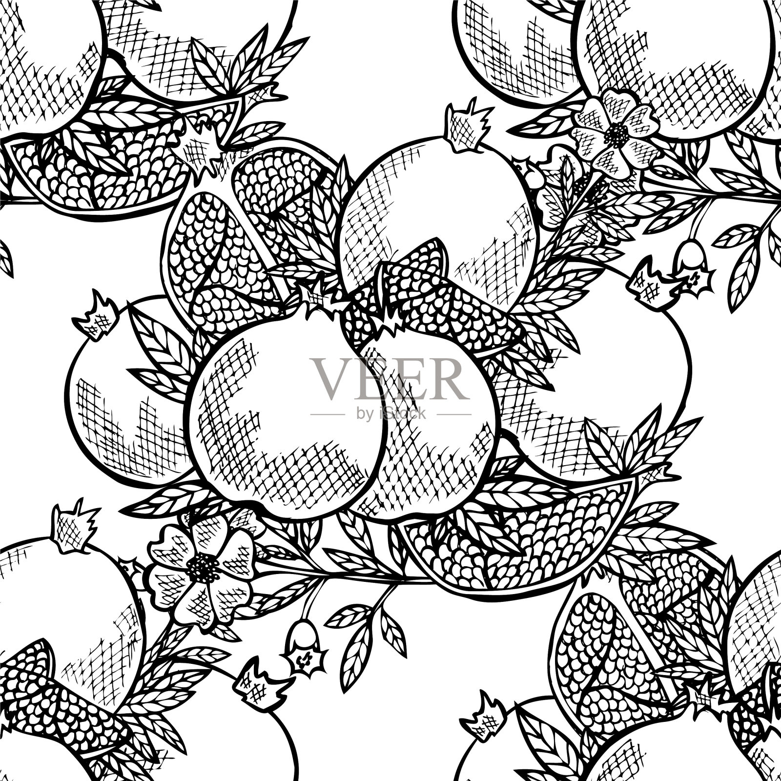 水果无缝模式插画图片素材