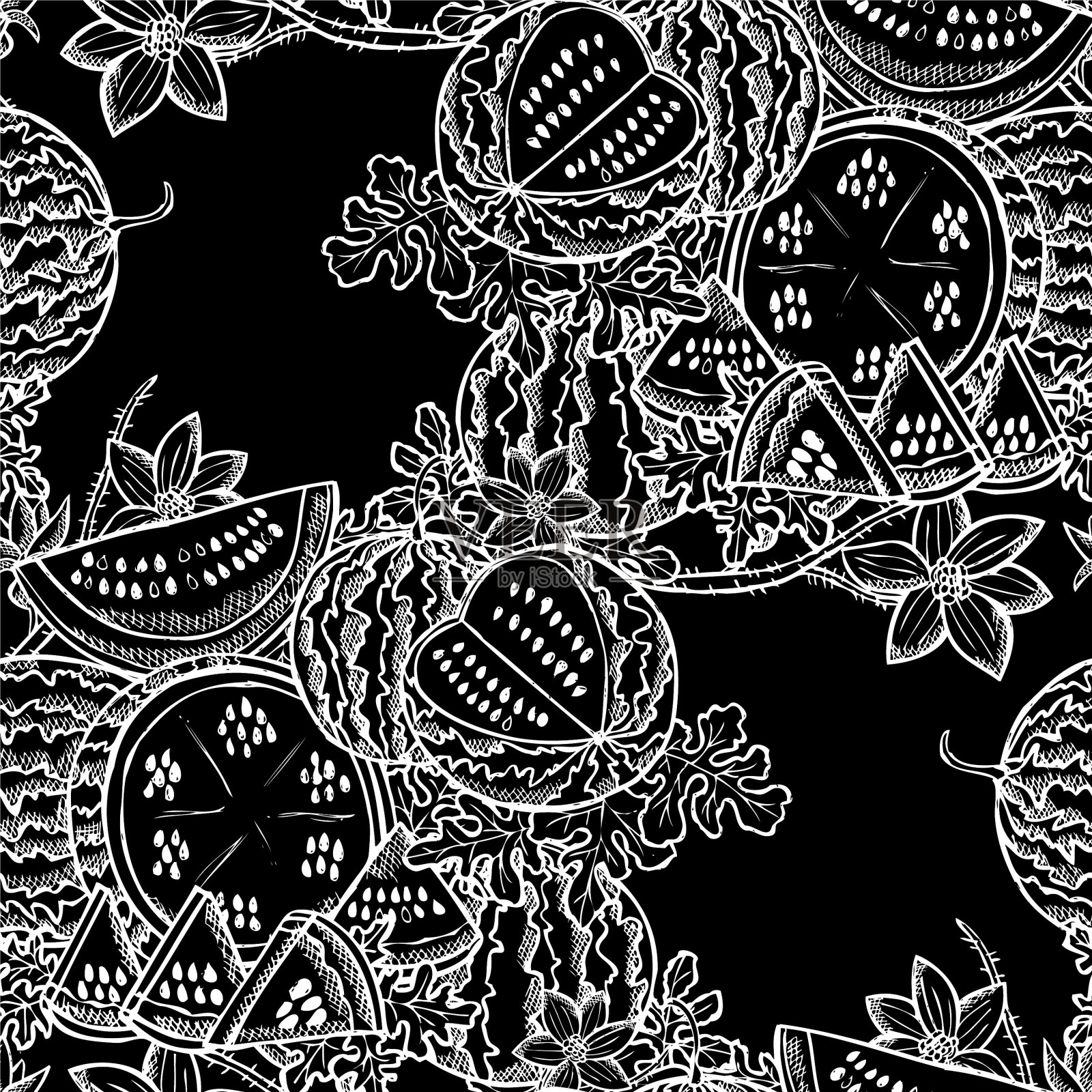 水果无缝模式插画图片素材