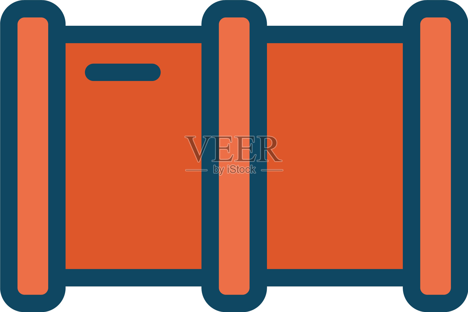 隔离式输油管道和填充式图标插画图片素材