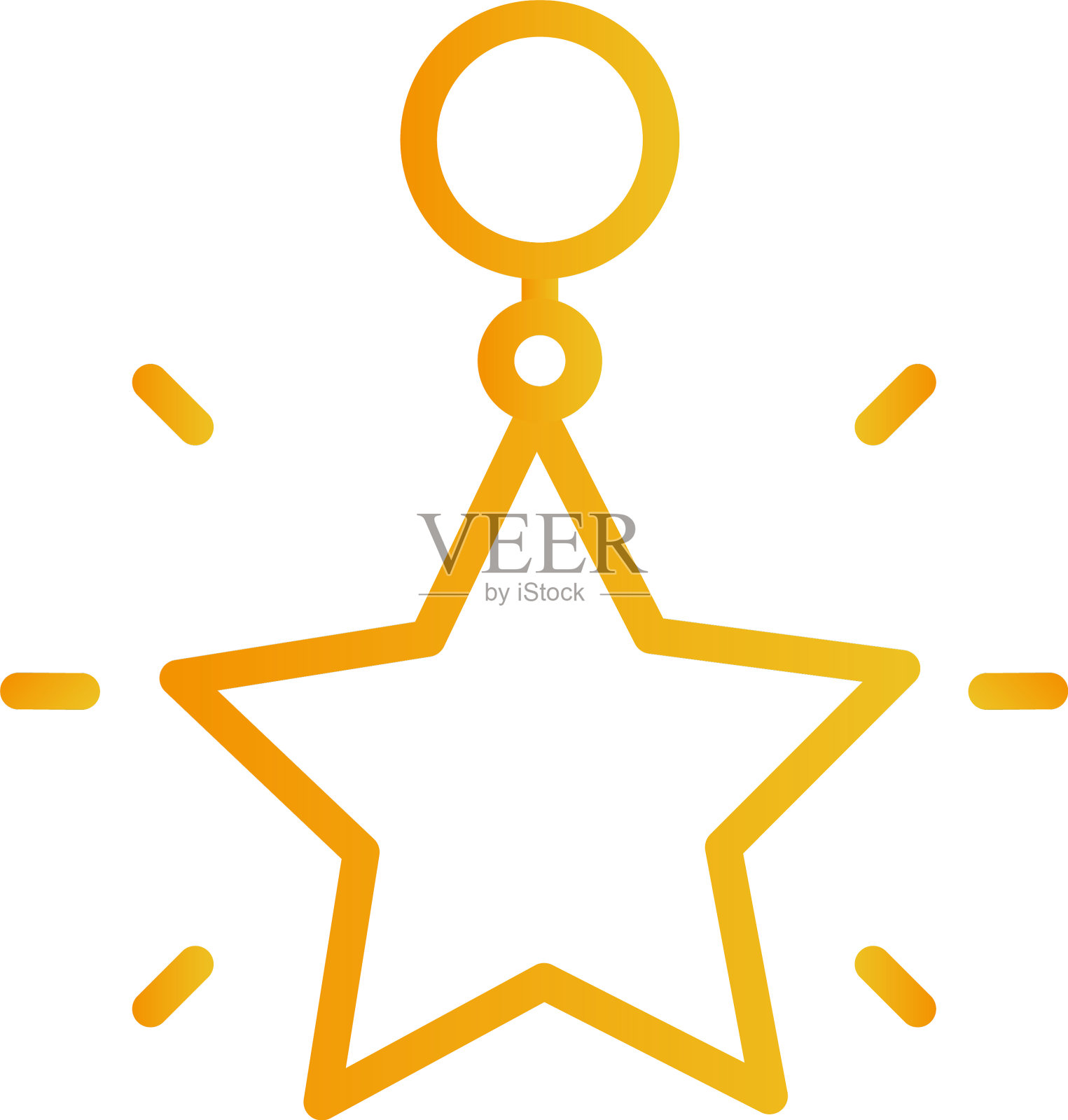 孤立的星形渐变风格图标设计插画图片素材