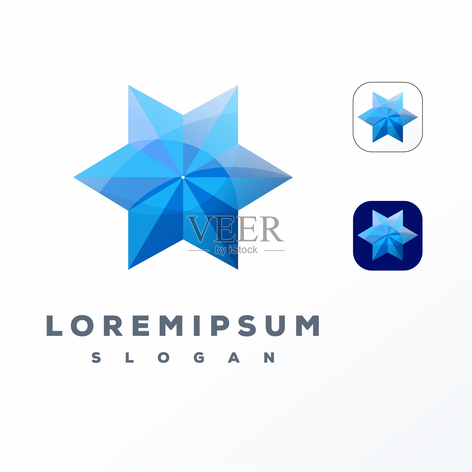 抽象的蓝色标志设计准备使用插画图片素材