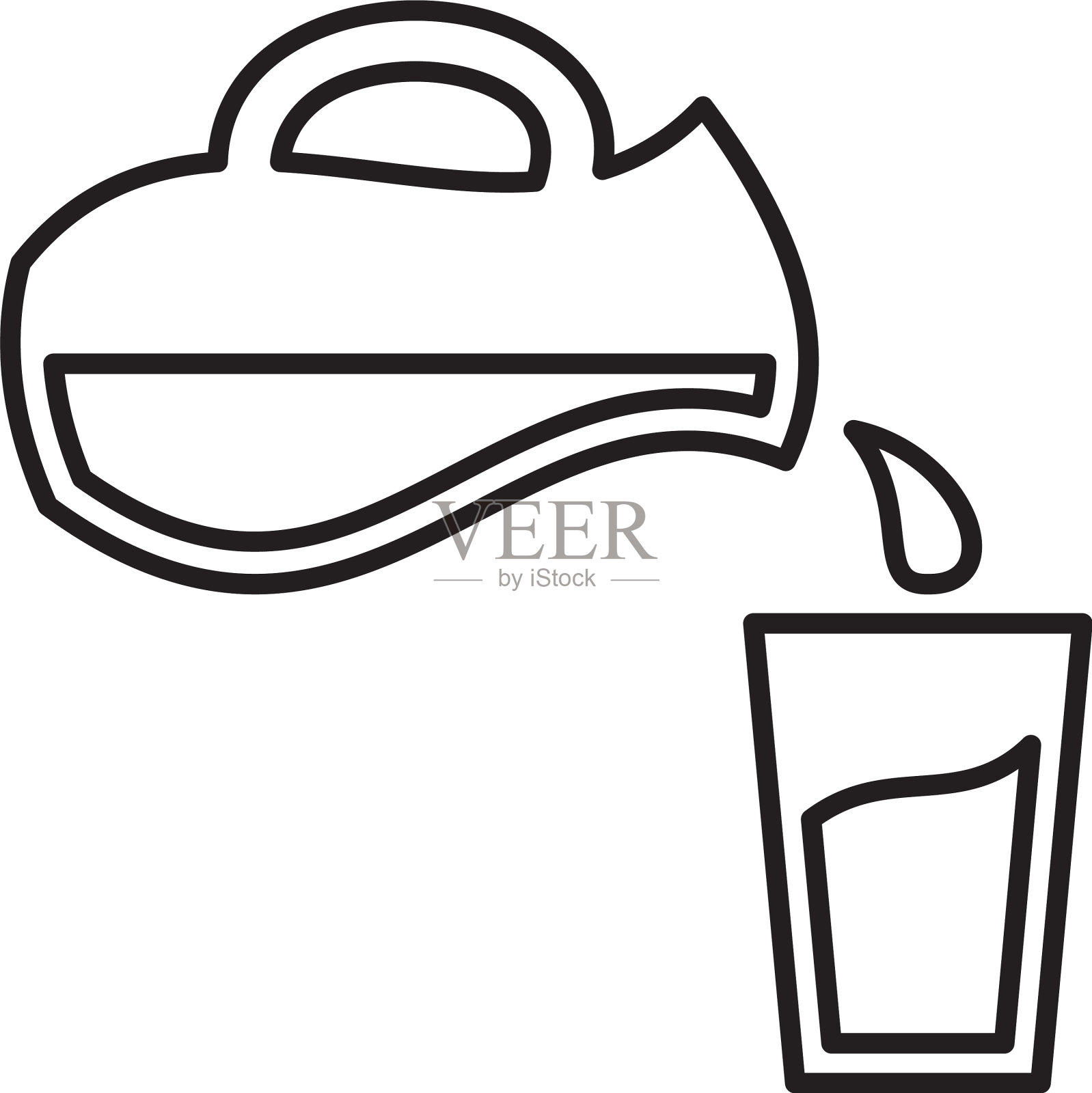 牛奶图标模板黑色可编辑牛奶图标插画图片素材