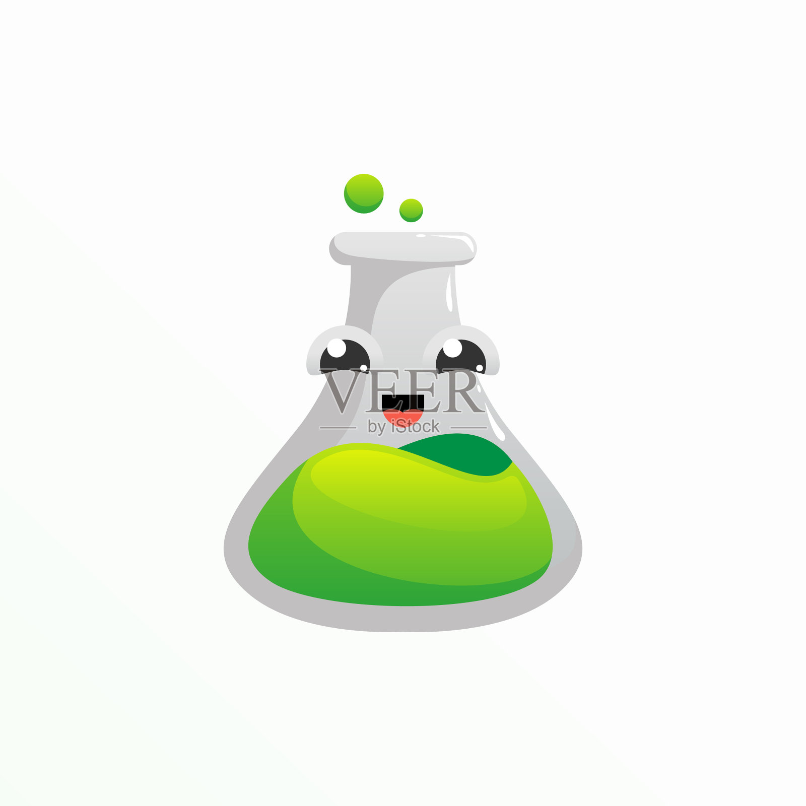 实验室瓶吉祥物表情设计插画图片素材