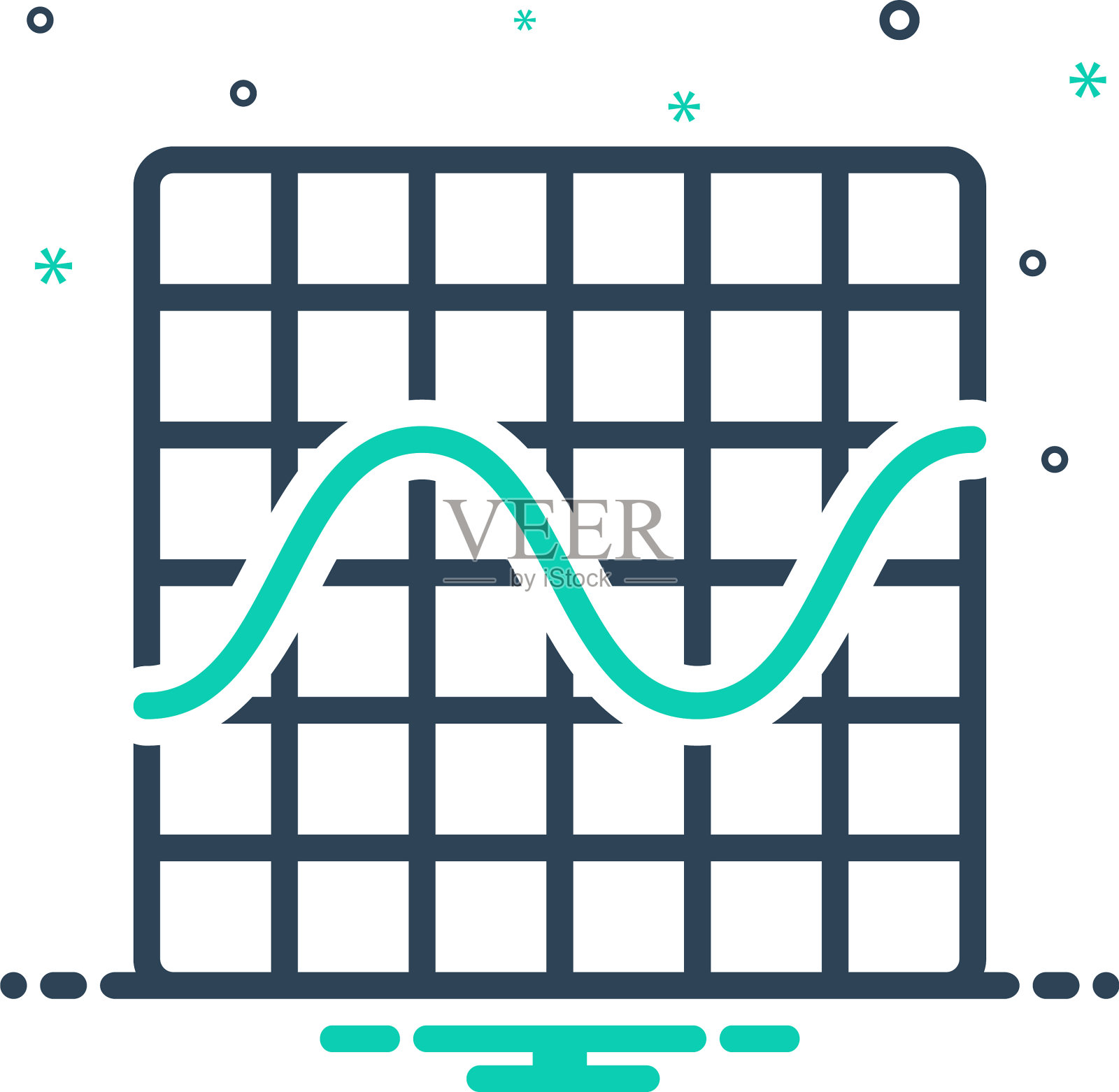 正弦波的图形插画图片素材