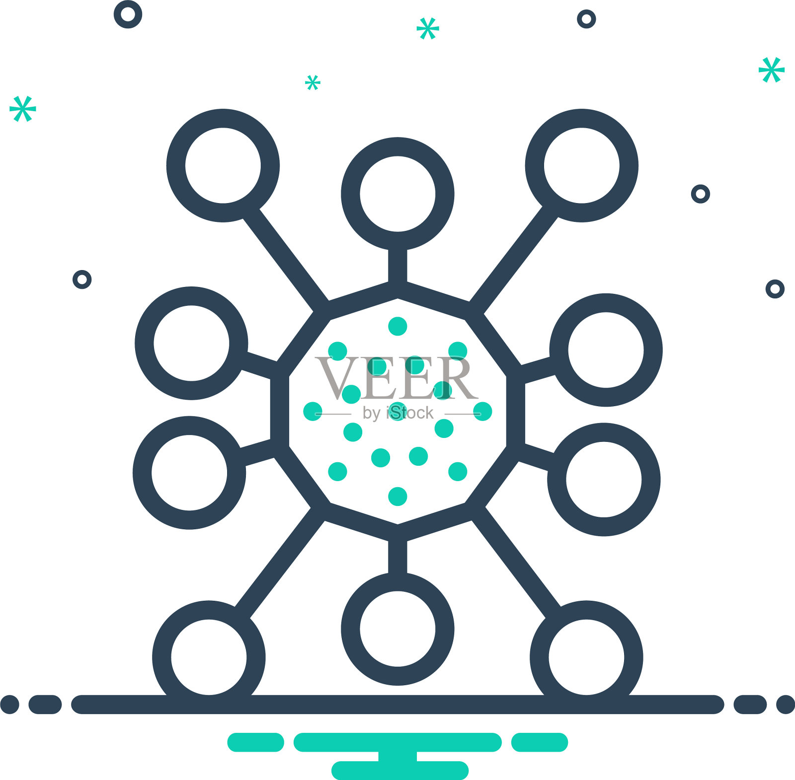 病毒插画图片素材