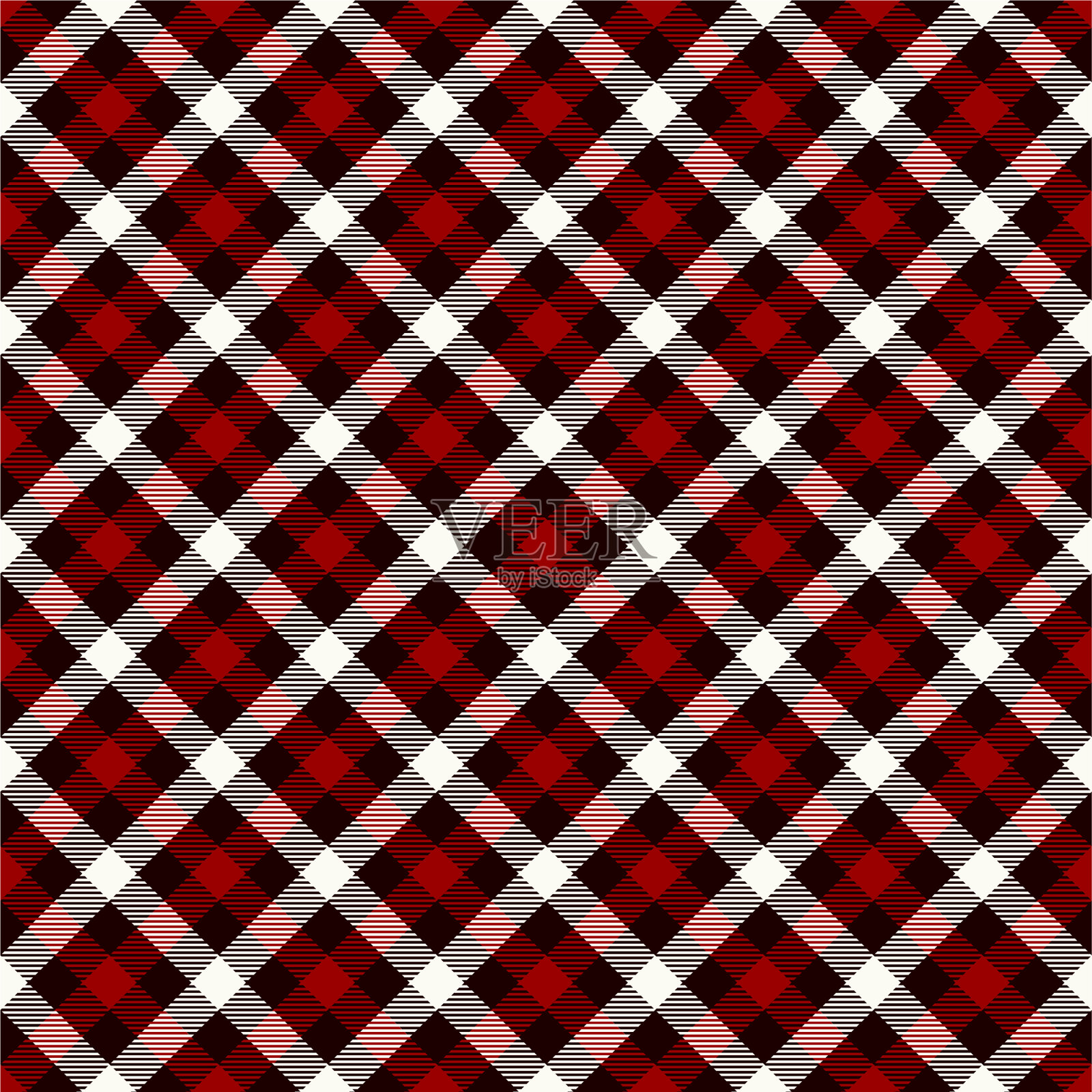 格子呢格子无缝图案背景插画图片素材
