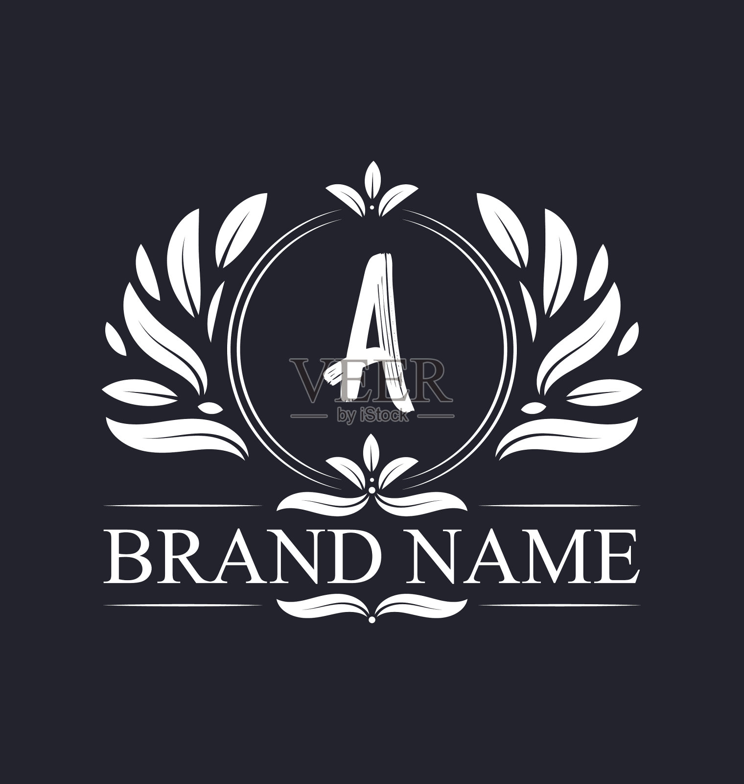 豪华典雅的字母标志设计插画图片素材