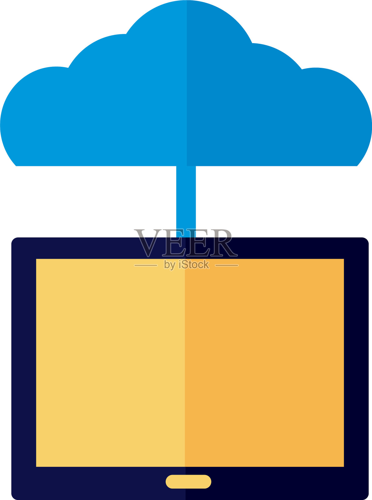 平板式云计算设计元素图片