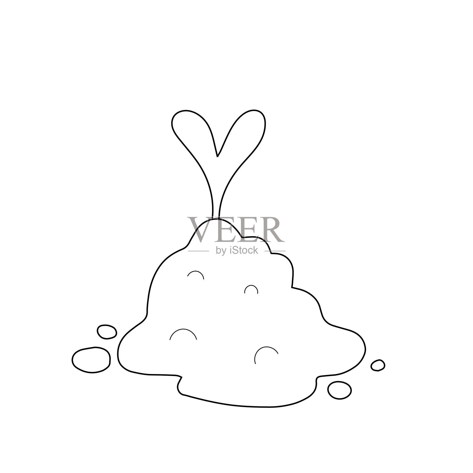 土壤中的幼苗被分离设计元素图片