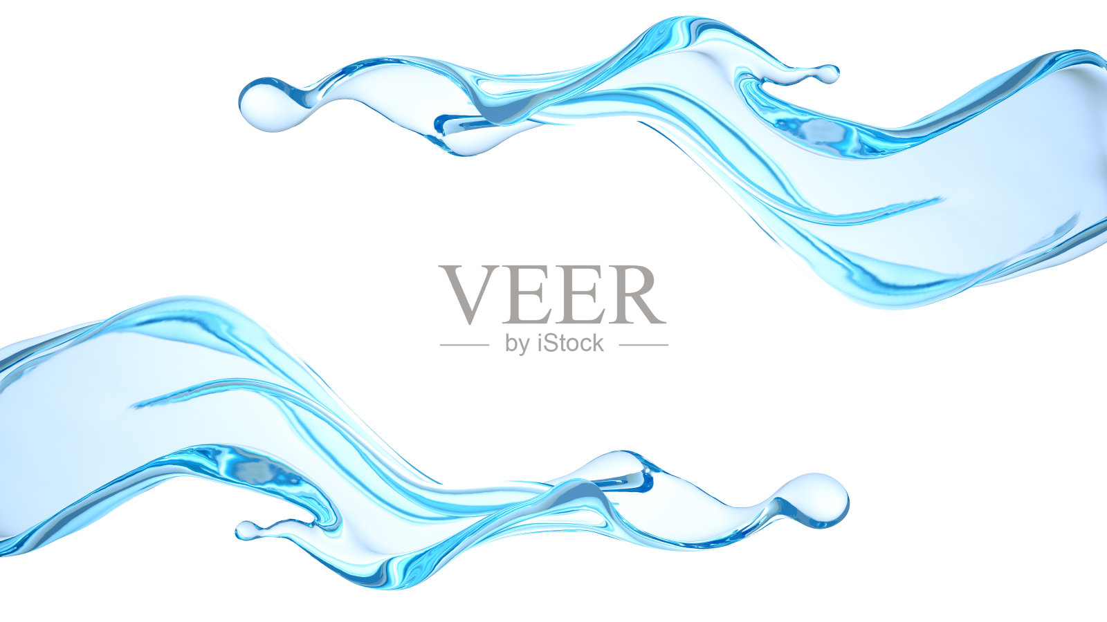 美丽，优雅的水花。3d渲染，3d渲染。照片摄影图片