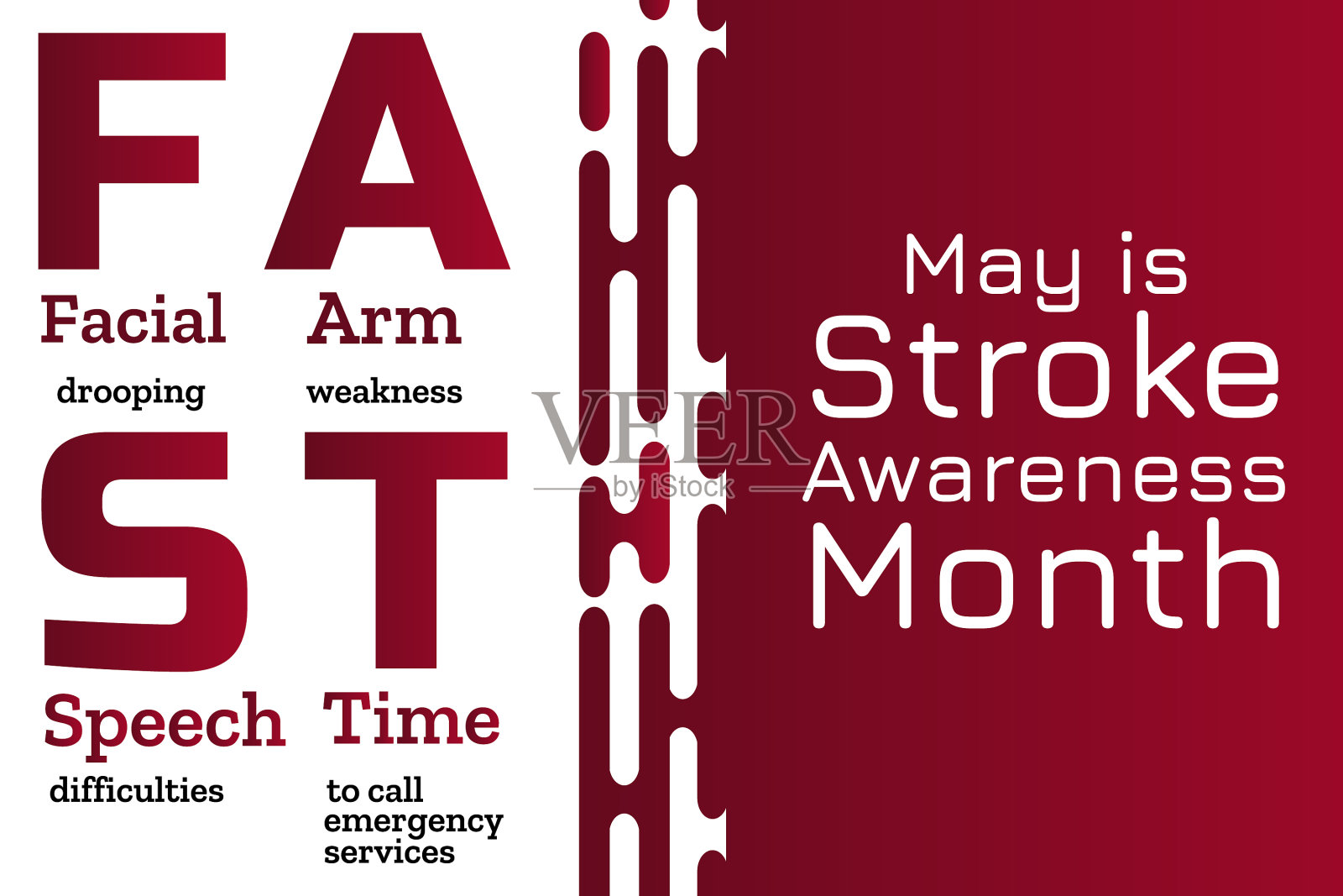 全国中风意识月可能是中风吗插画图片素材