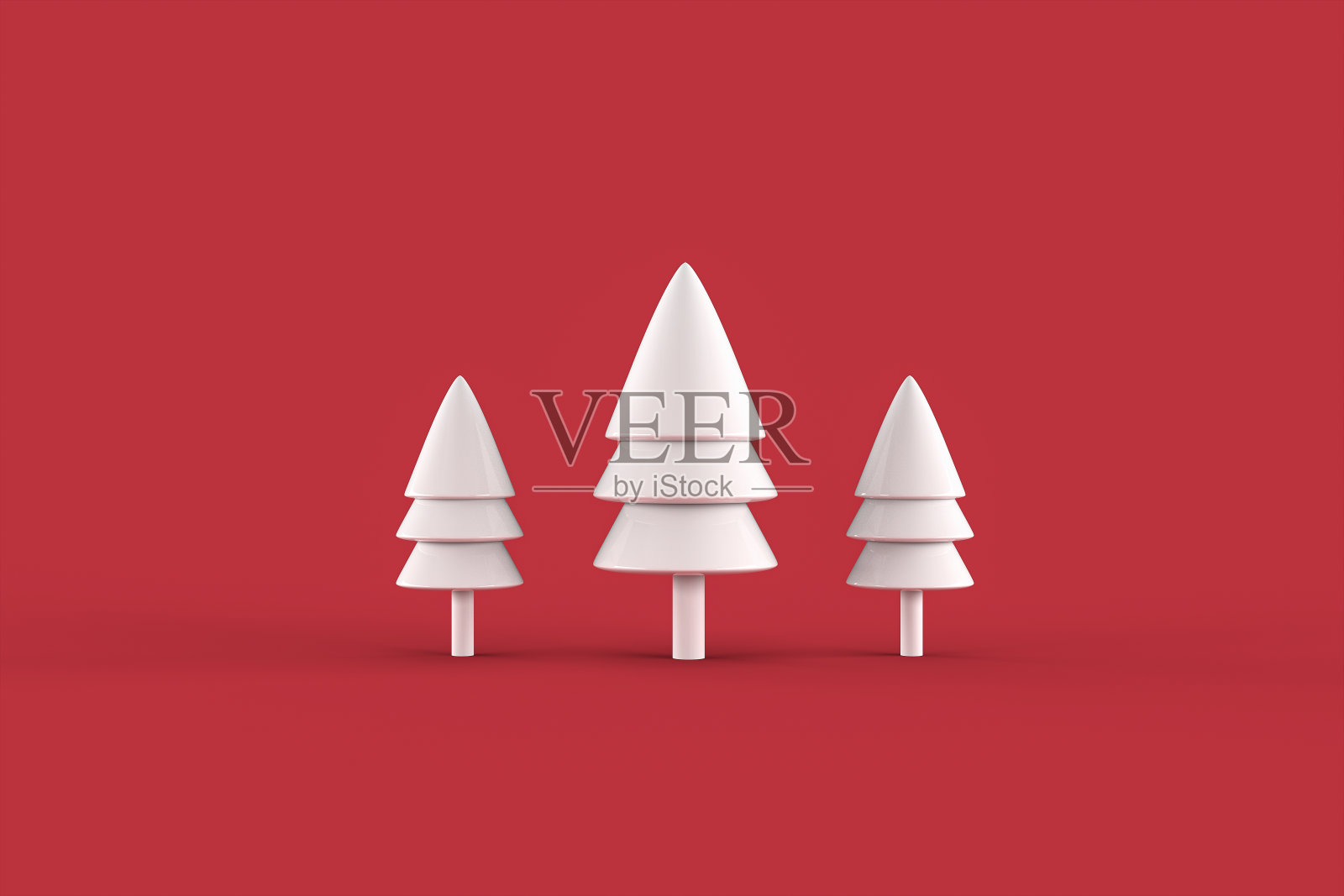 圣诞树极简主义墙纸。3 d渲染。3 d演示。圣诞快乐的概念照片摄影图片