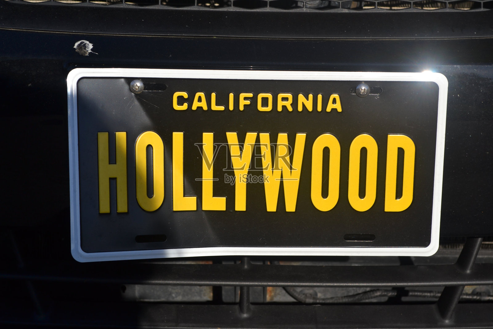 加州好莱坞-车牌照片摄影图片