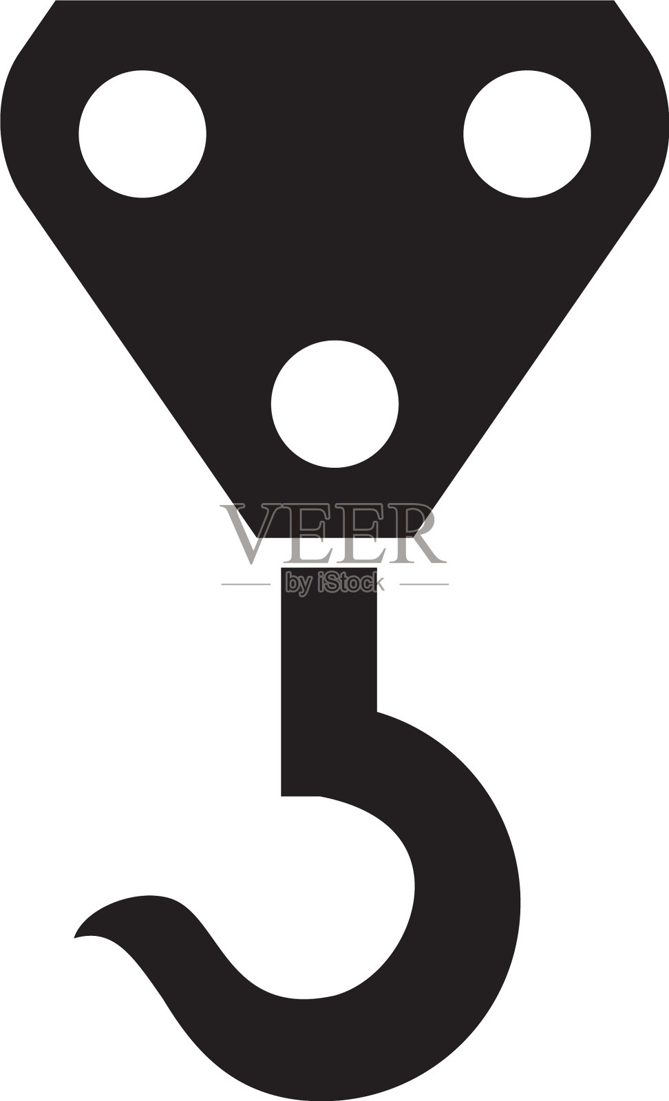 象形起重机钩图标模板黑色图标素材