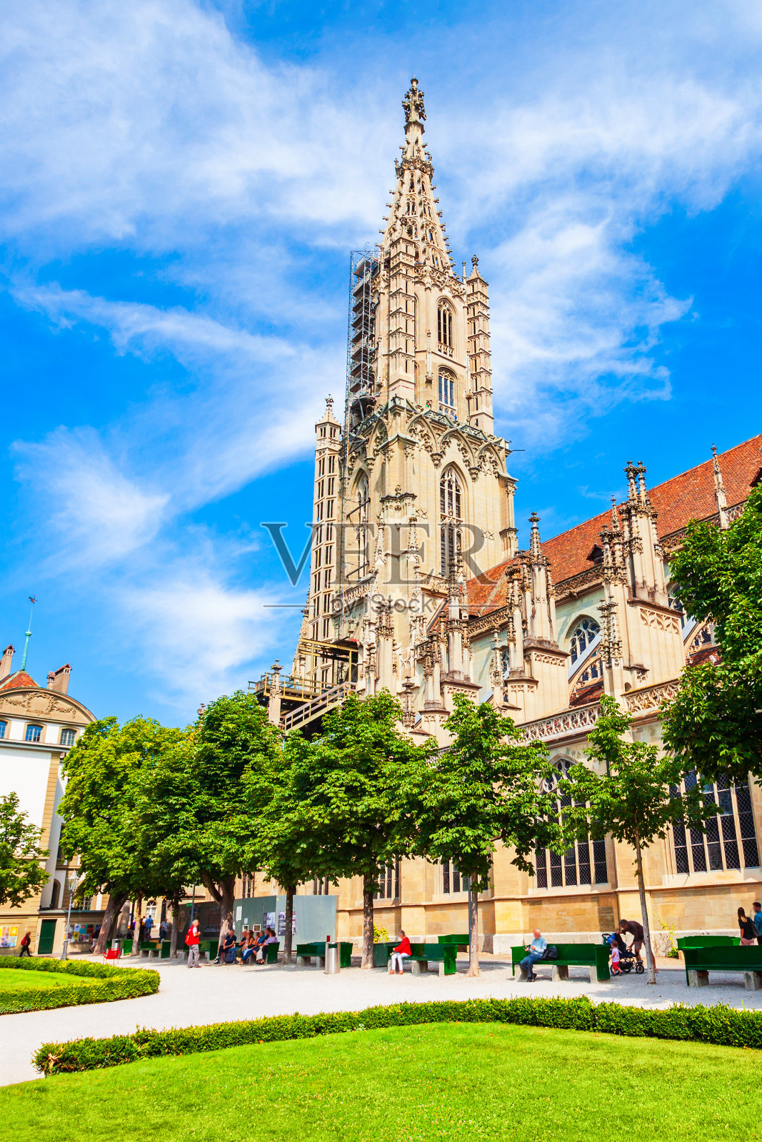 伯尔尼大教堂或明斯特大教堂照片摄影图片