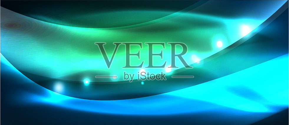 抽象背景用霓虹波光设计插画图片素材