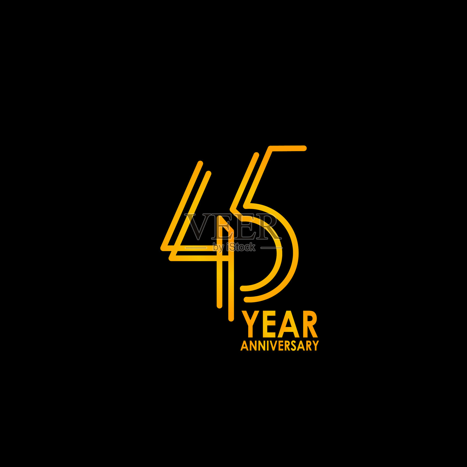 45周年庆典模板设计插画图片素材
