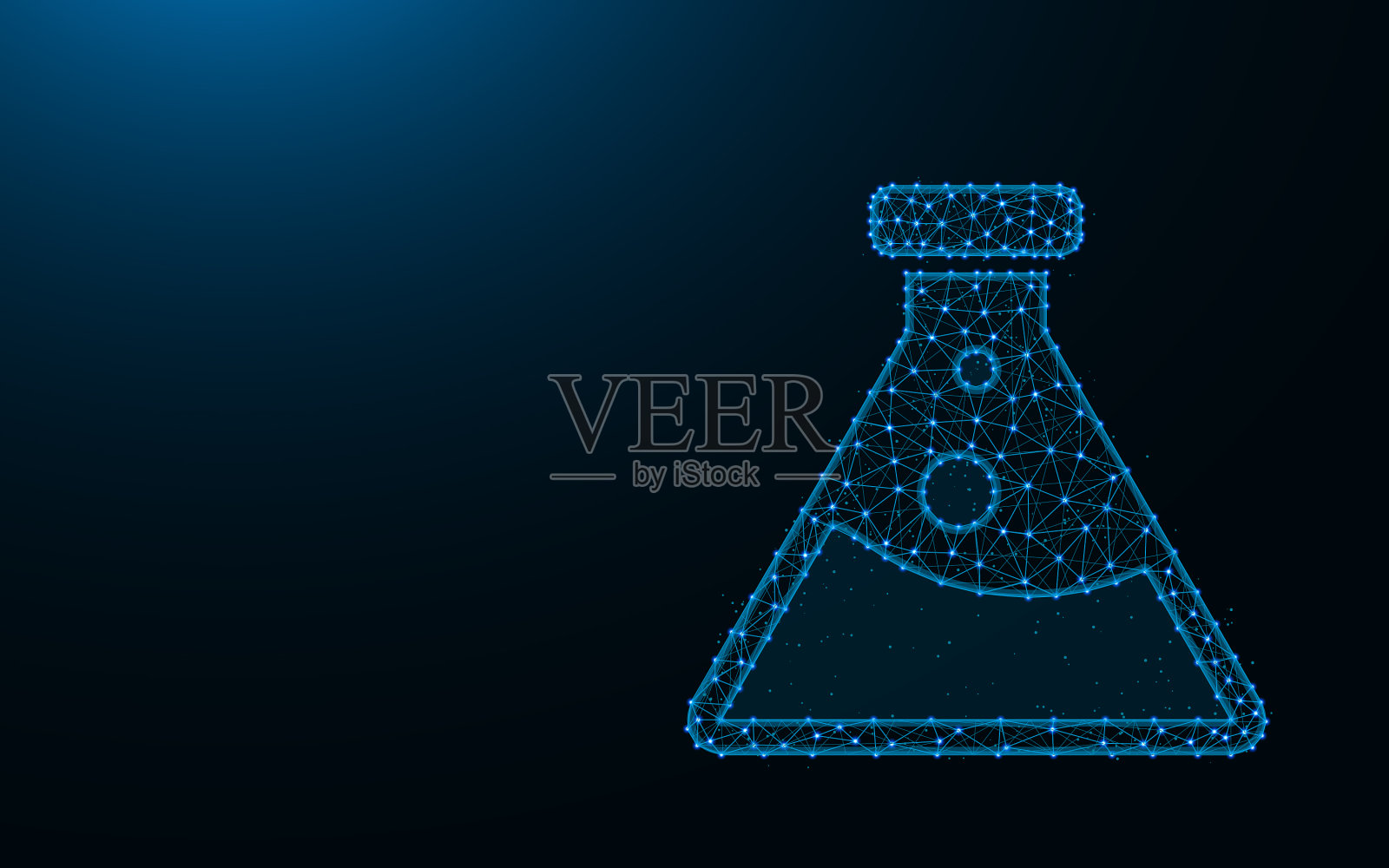 用深蓝色的点和线做成的弗拉斯克插画图片素材