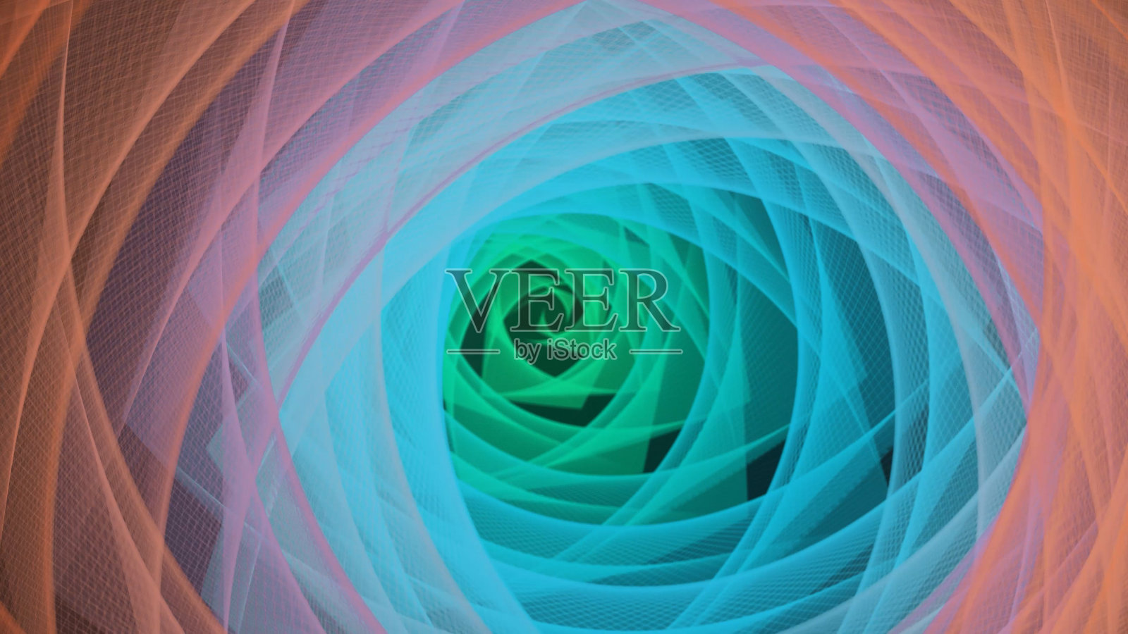 多色圆形抽象背景。隧道行插画图片素材