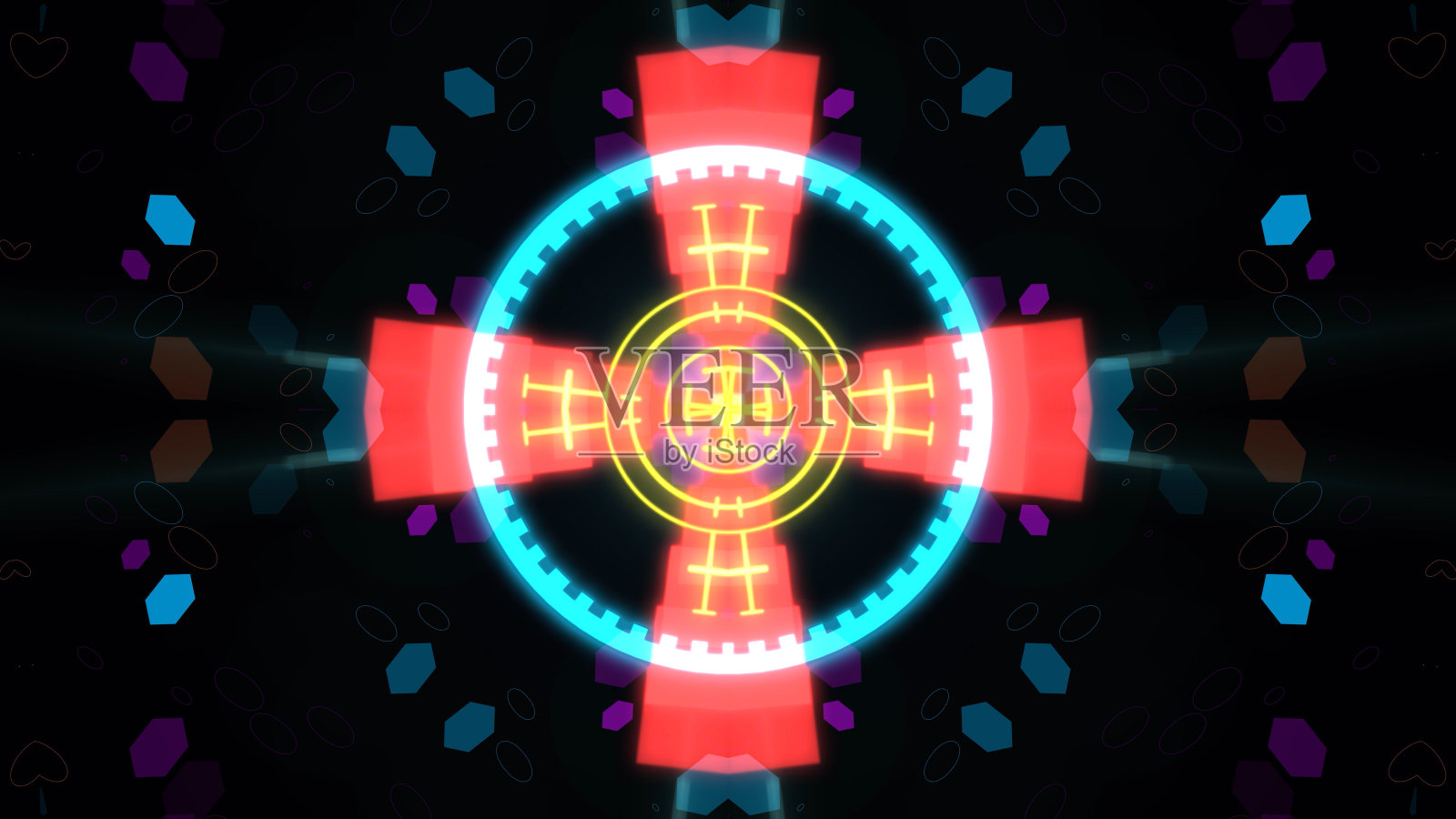 各种发光的抽象hud元素插画图片素材