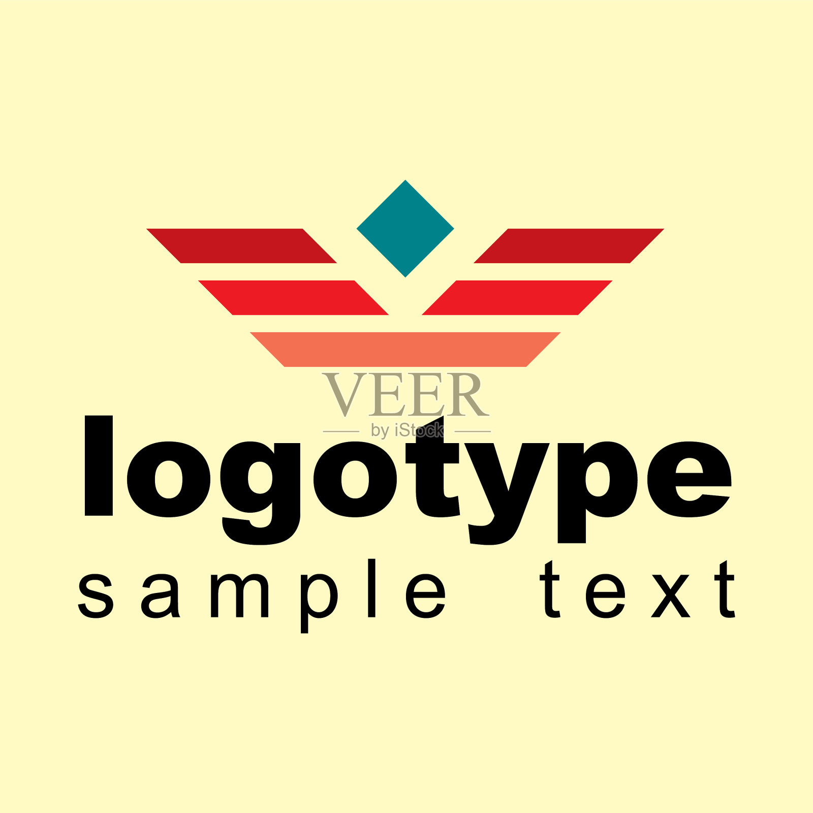 V型字母标志插画图片素材