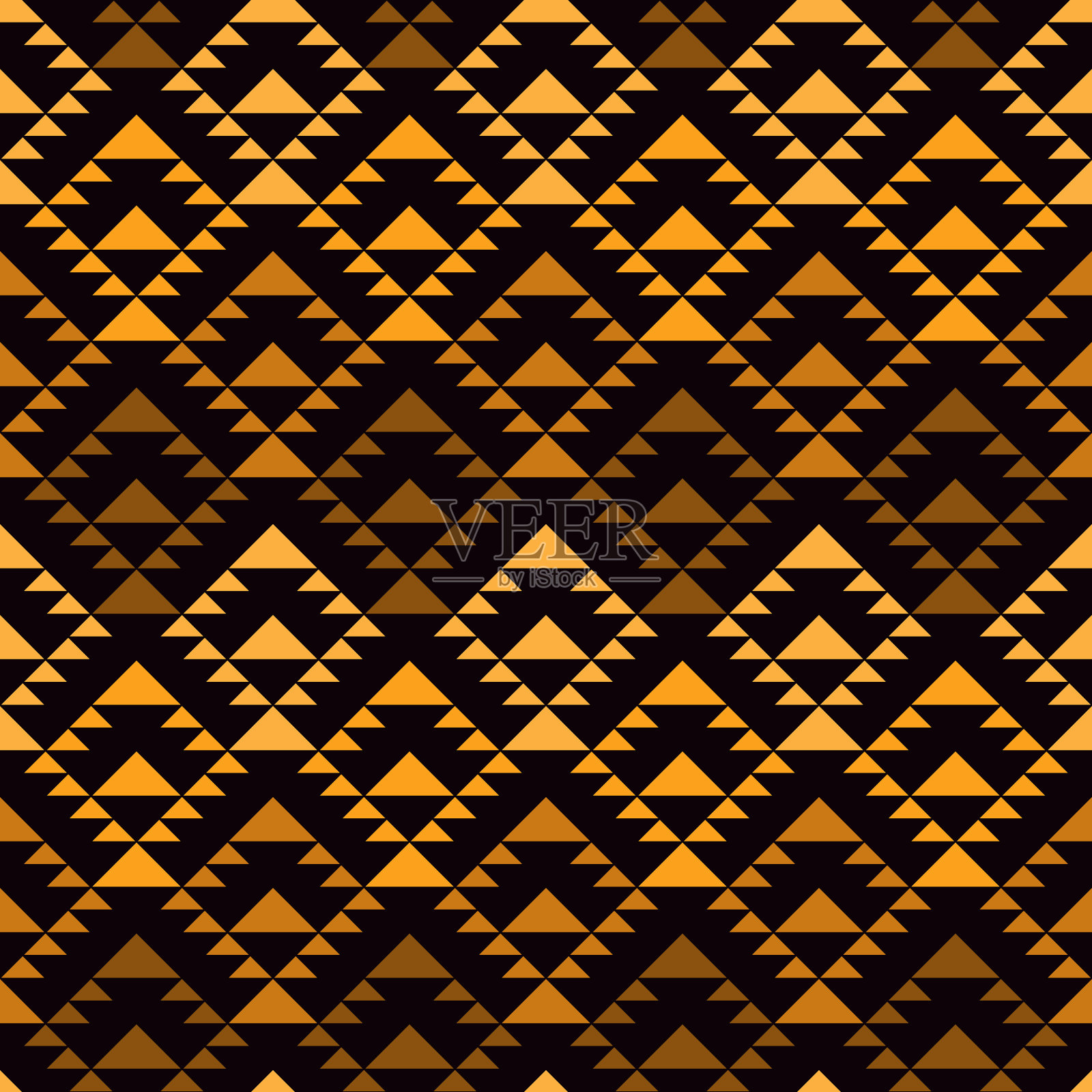 种族，部落的无缝模式。美国土著刺绣纺织风格表面印花。波希米亚式的别致的点缀插画图片素材