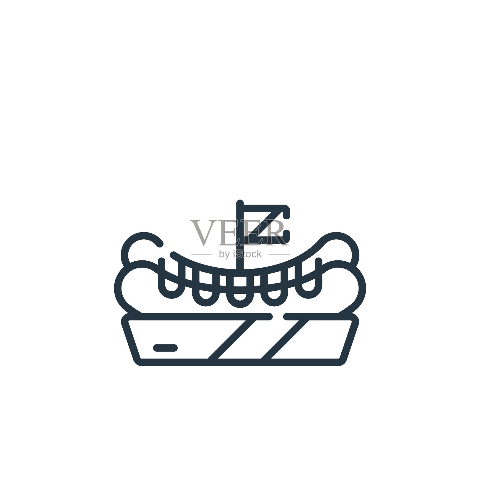 热狗矢量图标。热狗可编辑的笔触。热狗线性符号，用于网络和移动应用程序，标志，印刷媒体。细线说明。矢量孤立轮廓绘制。插画图片素材