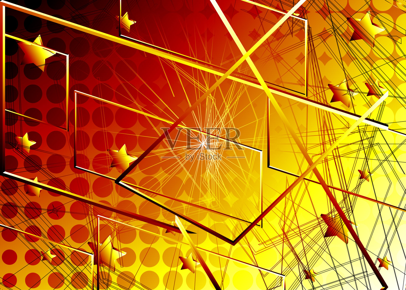 现代图形与直线留言板插画图片素材