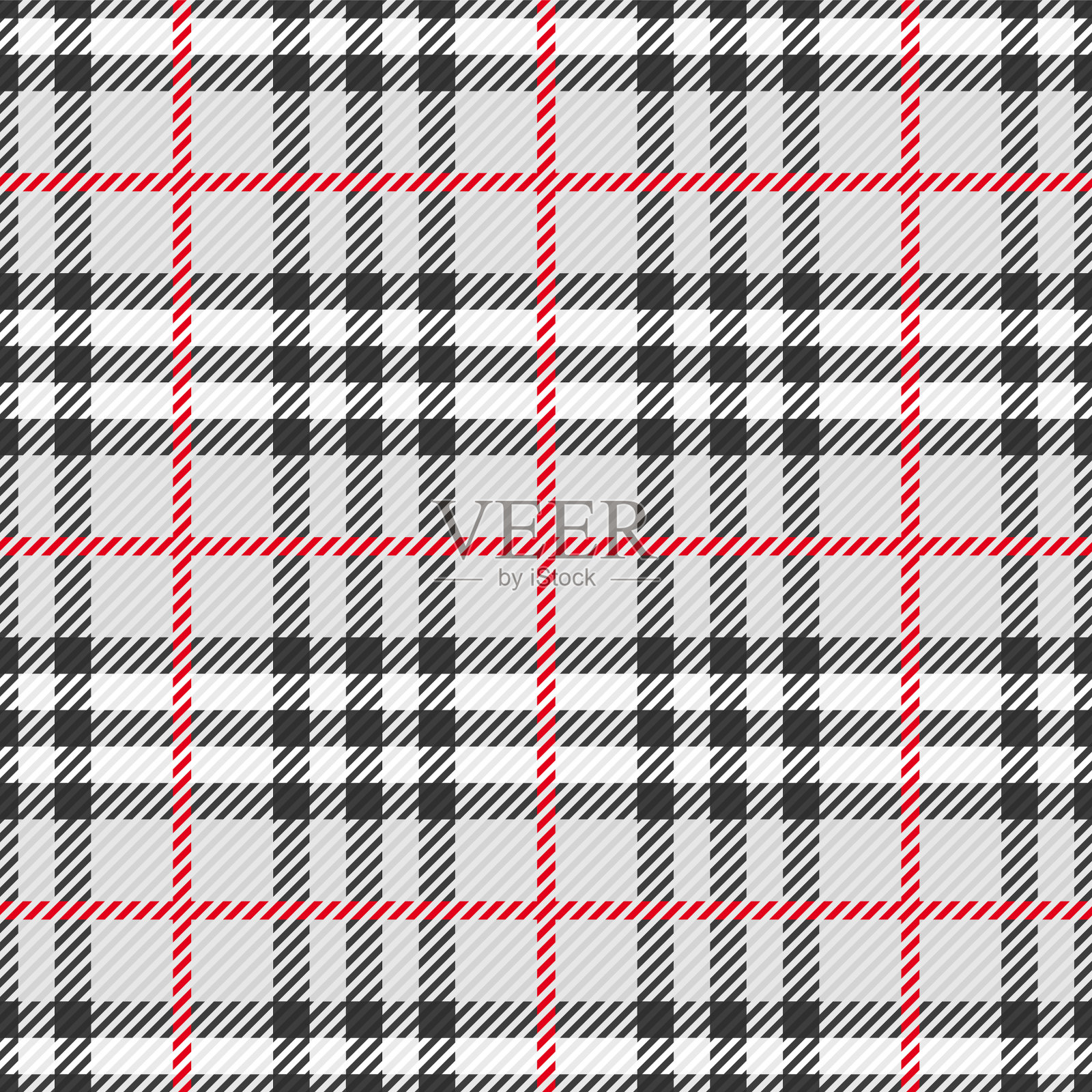 模式的苏格兰格子呢插画图片素材