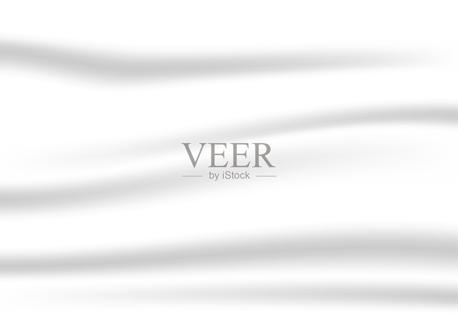 抽象的白灰色曲线背景。矢量布平滑波。插画图片素材