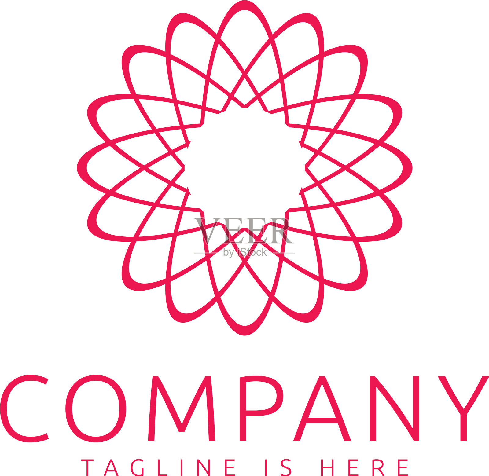 粉红色的手绘标志插画图片素材