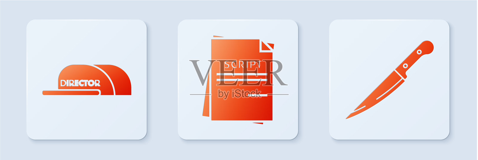 设置场景帽与碑文导演和图标素材