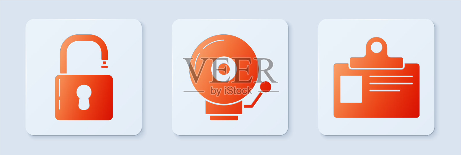 设置闹钟打开挂锁，然后图标素材