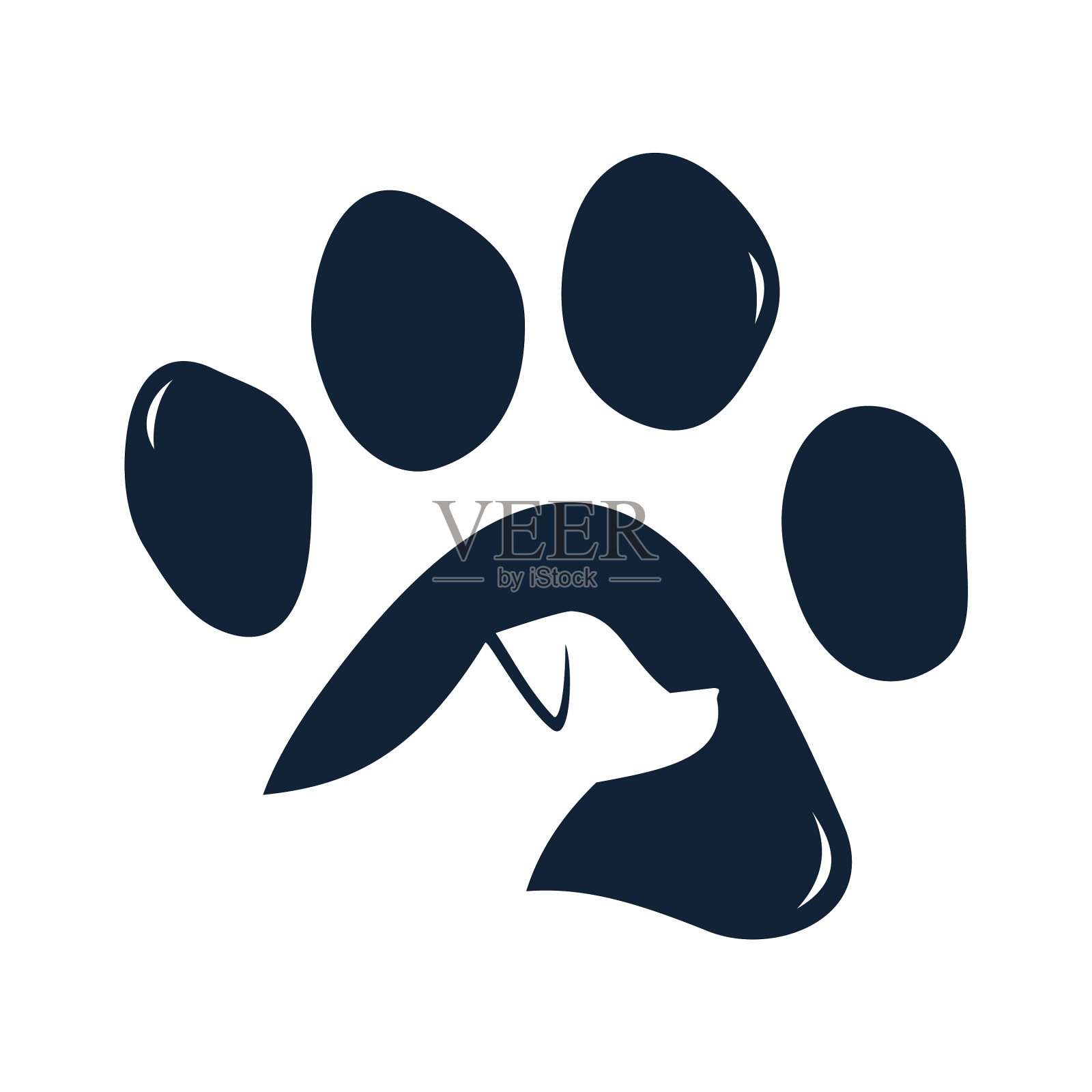 狗爪子标志插画图片素材