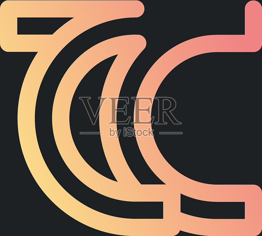 初始cc标志图案设计模板简单插画图片素材