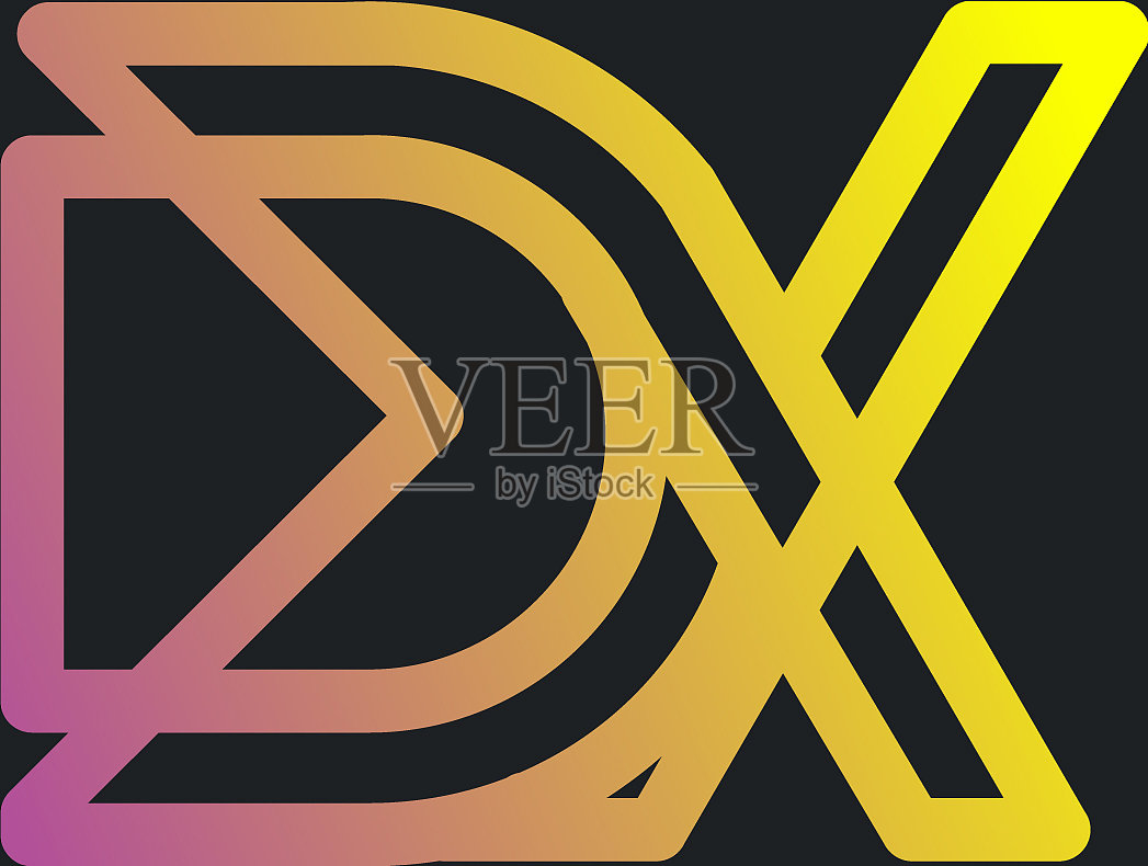 初始dx标志图案设计模板简单插画图片素材